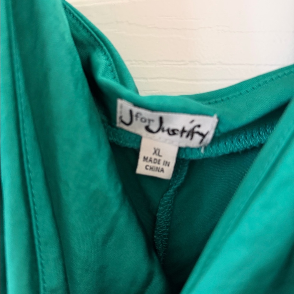 Justify Green Draped Slip Dress - Women - Picture 2 of 3